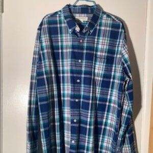 Checked Denim Blue Aeropostale Shirt Man's XL